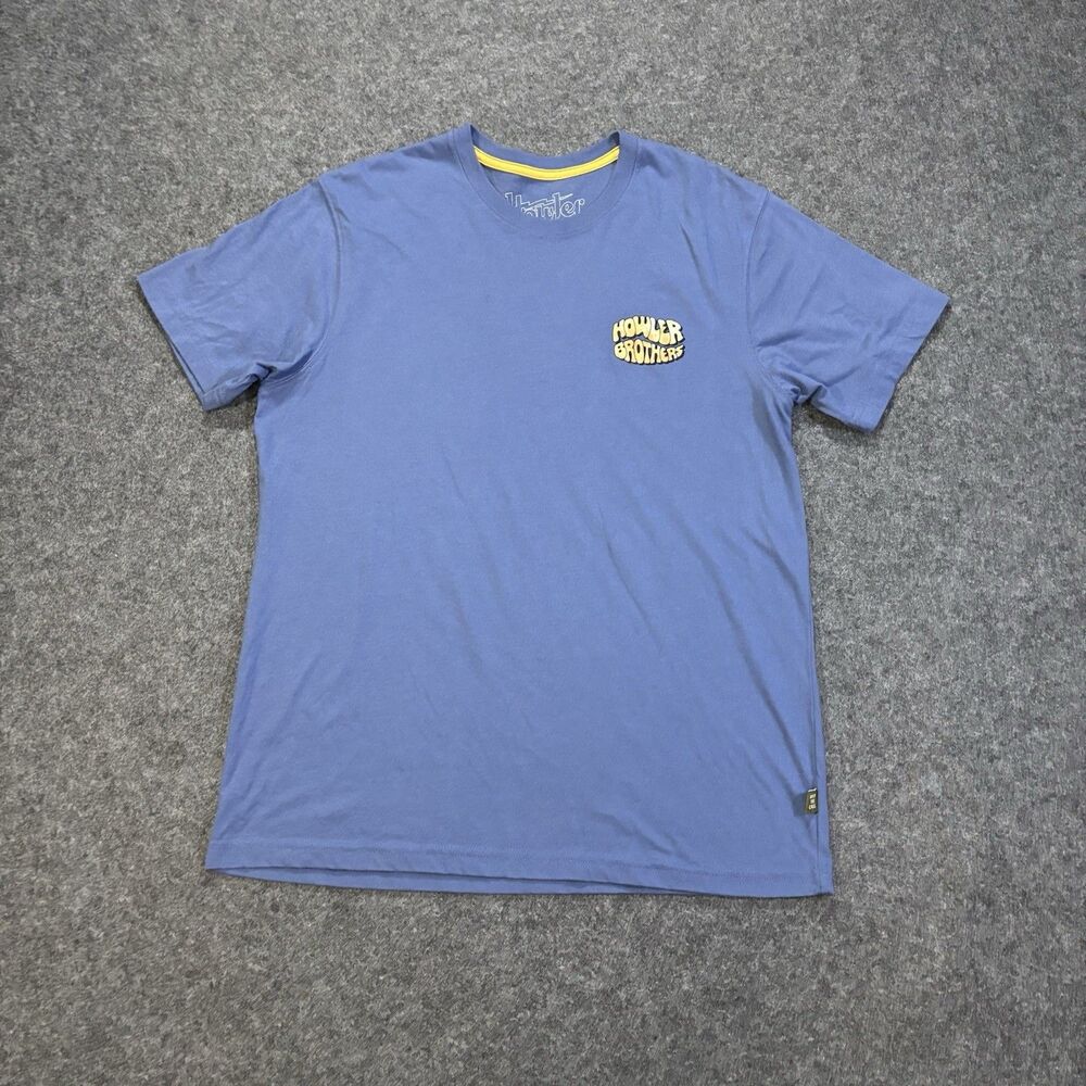 Howler Brothers T-Shirt Men’s Large Blue Short Sleeve Graphic Logo Tee